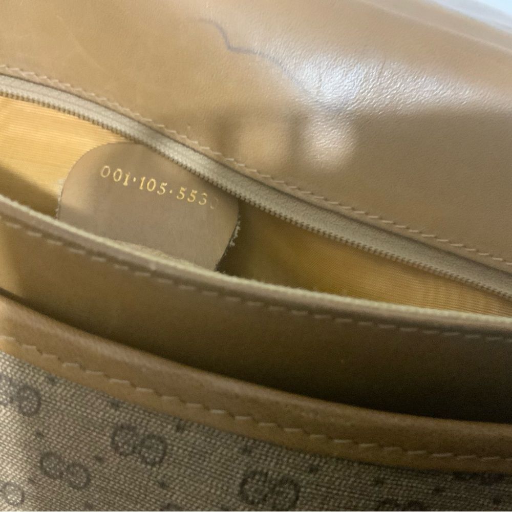 Gucci vintage Shoulder Bag Beige 001 105 5530 Leather PVC  Flap Magnet - Picture 15 of 16